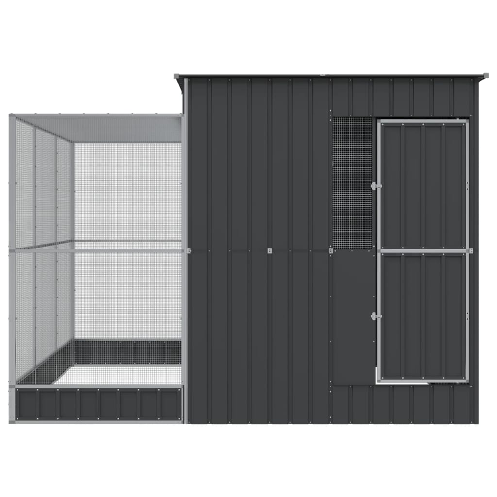 Voljär med förlängning silver 290x303x216 cm stål