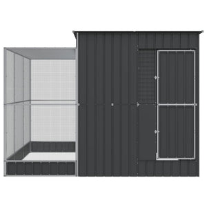 Voljär med förlängning silver 290x303x216 cm stål