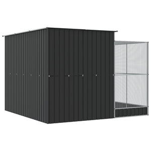 Voljär med förlängning silver 290x303x216 cm stål