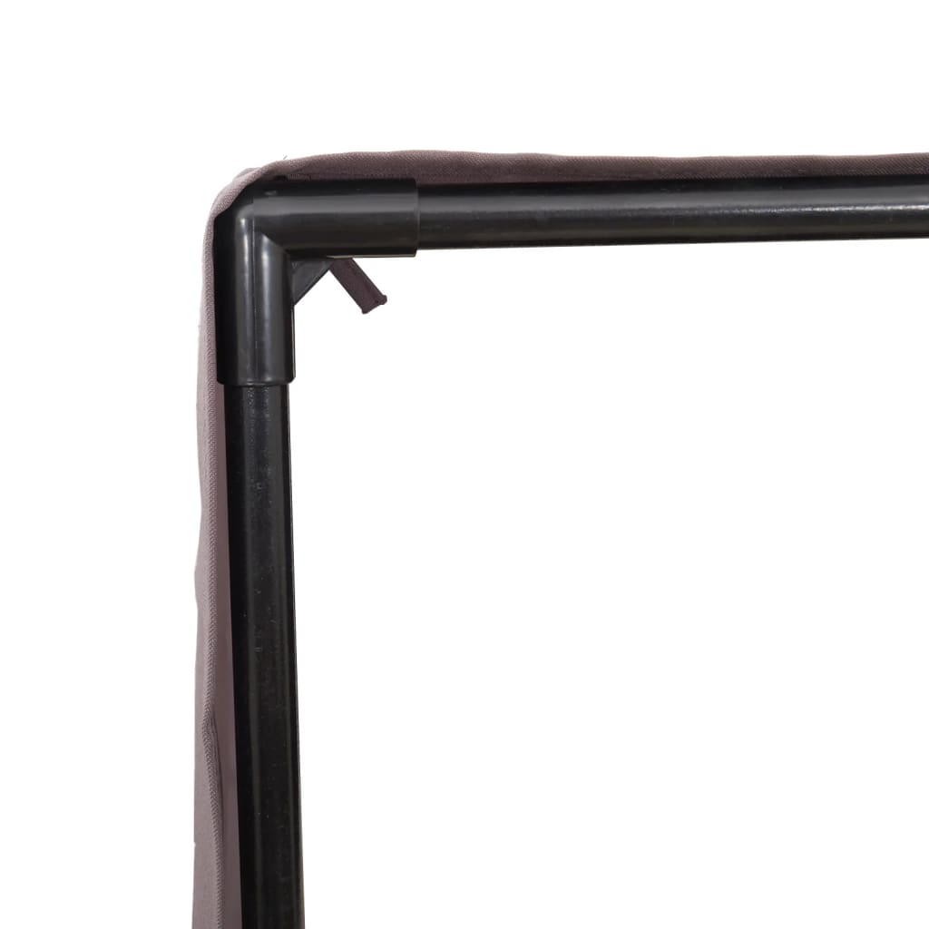 Dubbel solsäng med tak och dynor beige konstrotting