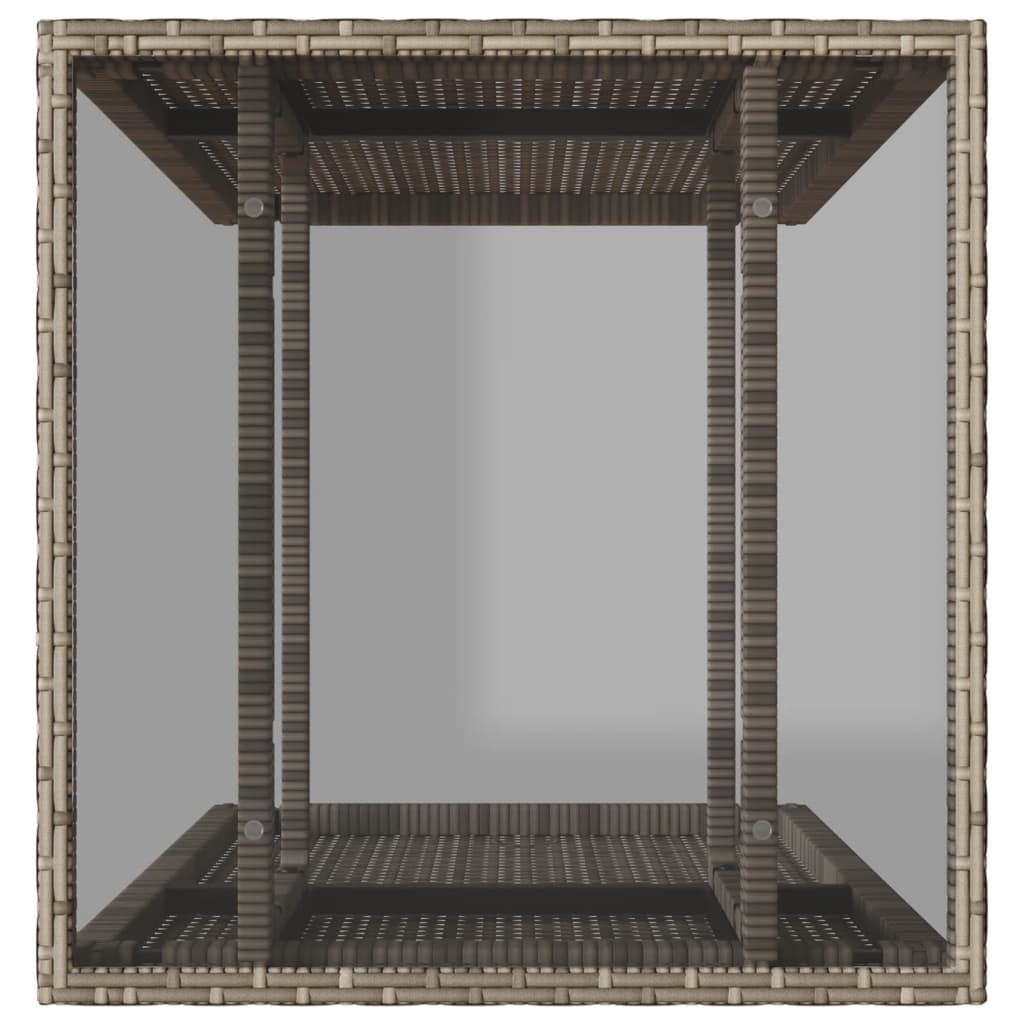 Caféset med dynor 3 delar grå konstrotting