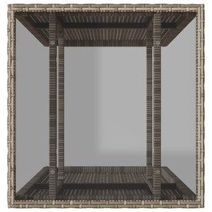 Caféset med dynor 3 delar grå konstrotting