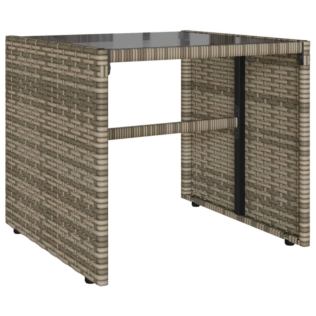 Trädgårdssoffset med dynor 4 delar konstrotting grå