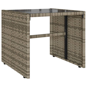 Trädgårdssoffset med dynor 4 delar konstrotting grå