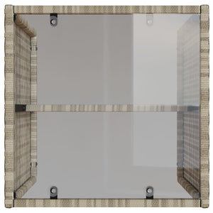 Trädgårdssoffset med dynor 4 delar ljusgrå konstrotting