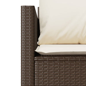 Bistrogrupp med dynor 3 delar brun konstrotting