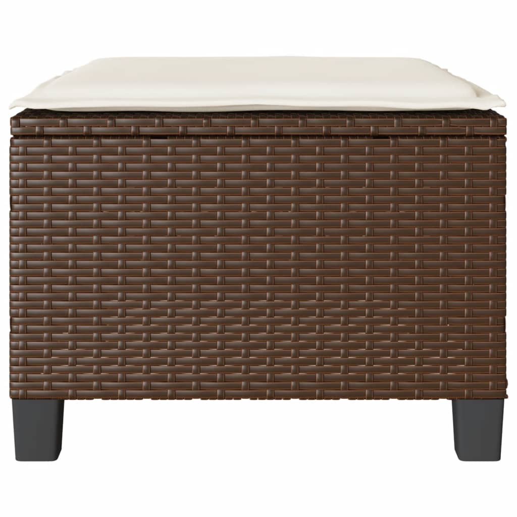 Bistrogrupp med dynor 3 delar brun konstrotting