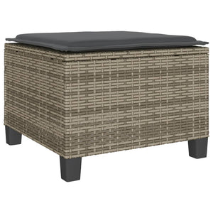 Caféset med dynor 3 delar grå konstrotting