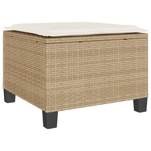 Bistrogrupp med dynor 3 delar beige konstrotting