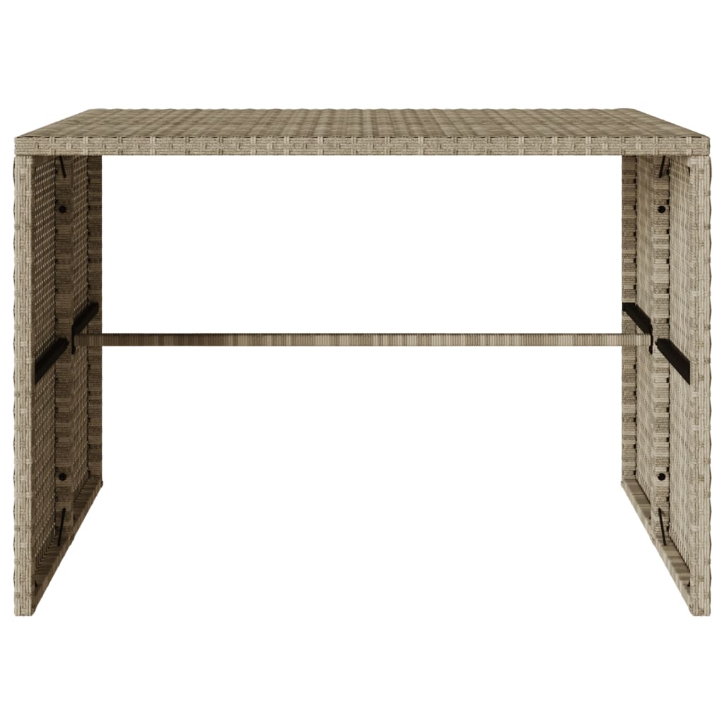 Matgrupp för trädgården med dynor 3 delar ljusgrå konstrottning