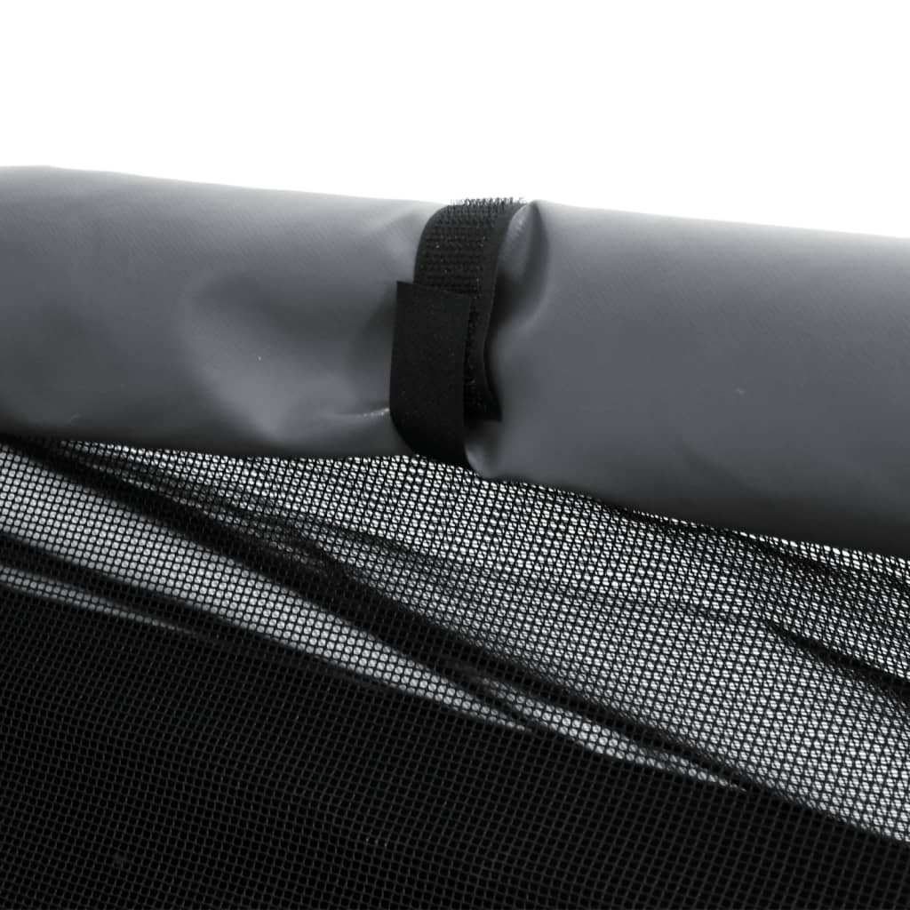 Hundkoja ljusgrå oxfordtyg och stål