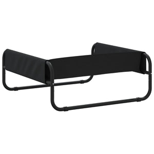 Upphöjd hundbädd antracit oxfordtyg och stål