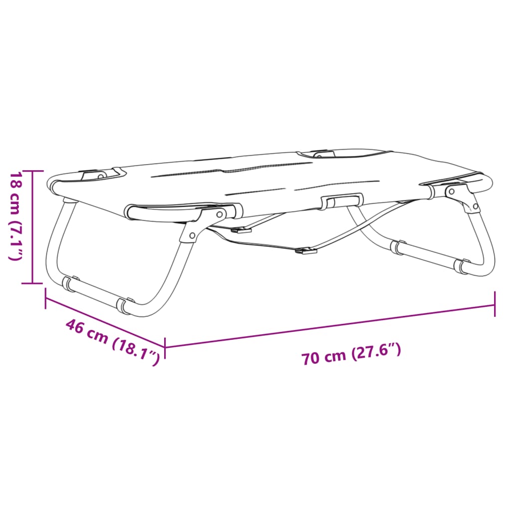 Hundbädd hopfällbar antracit oxfordtyg och stål