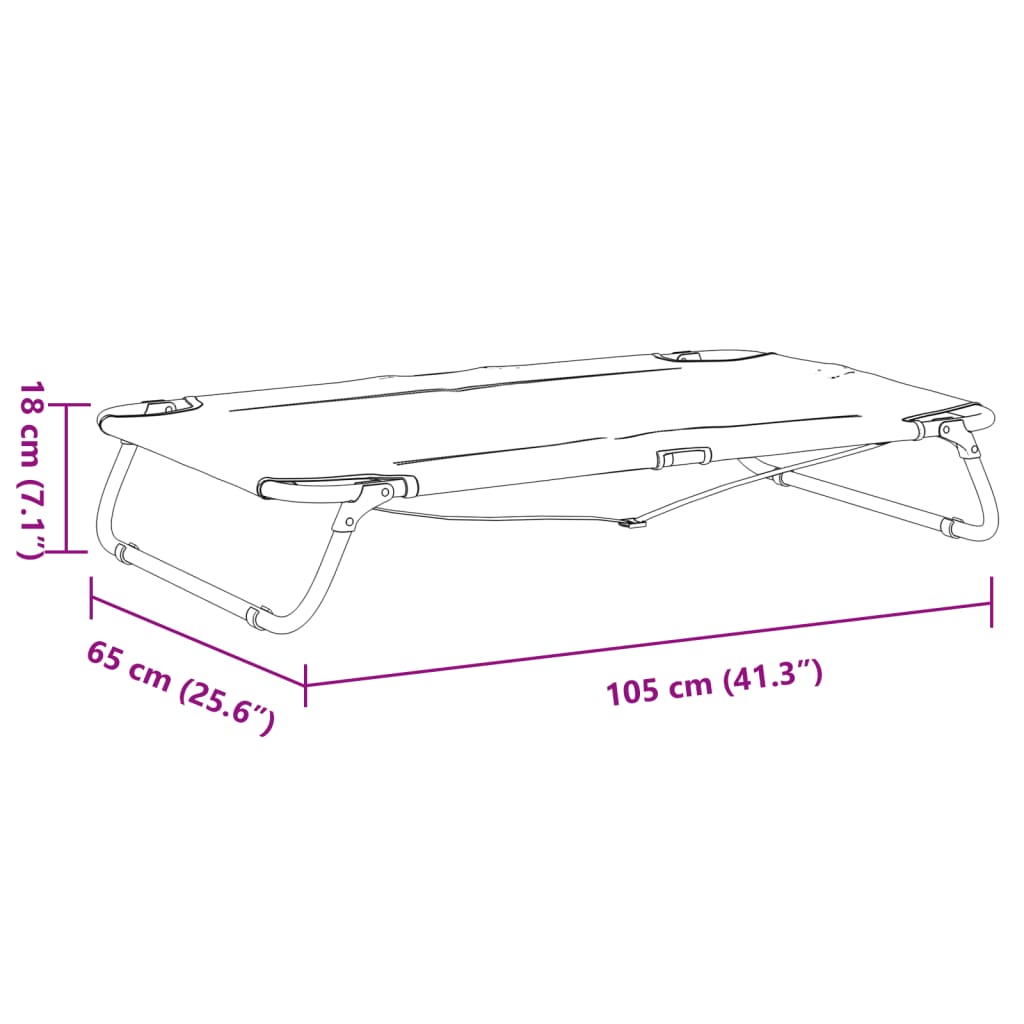 Hundbädd hopfällbar antracit oxfordtyg och stål