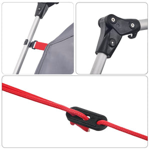 Familjetält med veranda 9 personer grå och orange snabbrest