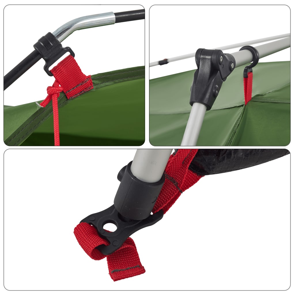 Familjetält 7 personer grön snabbrest