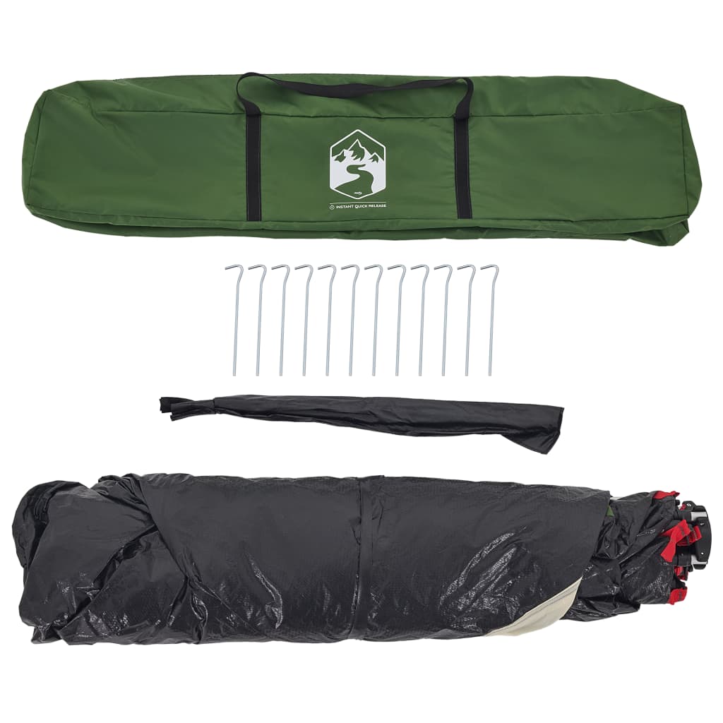 Campingtält 4 personer grön snabbrest