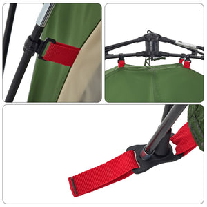 Kupoltält 3 personer grön snabbrest