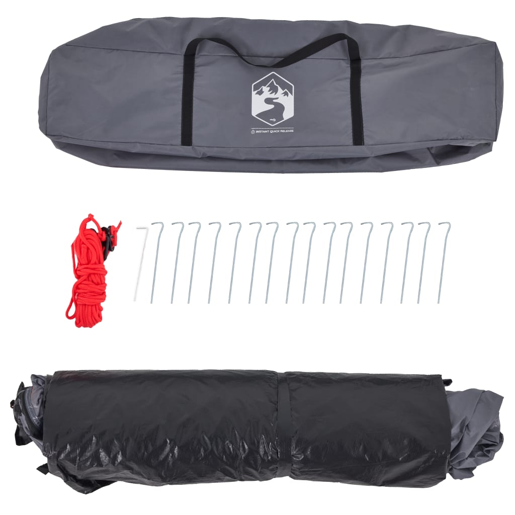 Kupoltält 3 personer grå och orange snabbrest