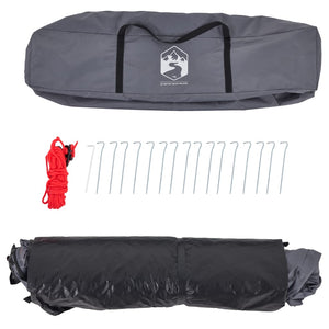 Kupoltält 3 personer grå och orange snabbrest