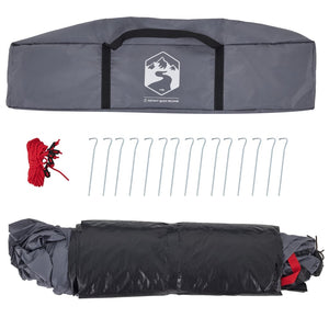 Kupoltält 3 personer grå och orange snabbrest