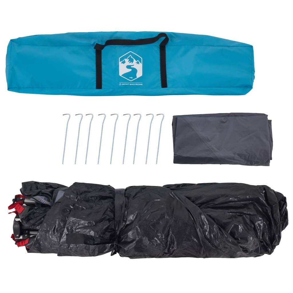 Kupoltält 4 personer blå snabbrest