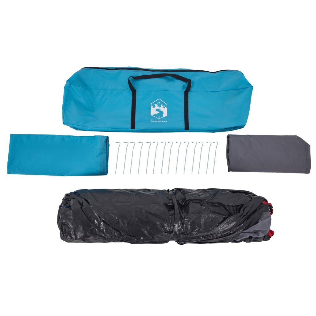 Kupoltält 8 personer blå snabbrest