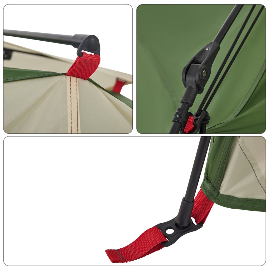 Kupoltält 4 personer grön snabbrest