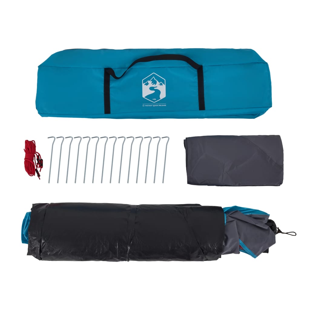 Kupoltält 4 personer blå snabbrest