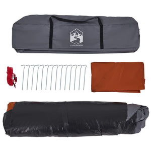 Kupoltält 4 personer grå och orange snabbrest