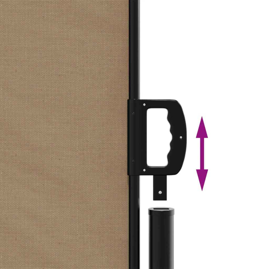 Indragbar sidomarkis taupe 160x300 cm