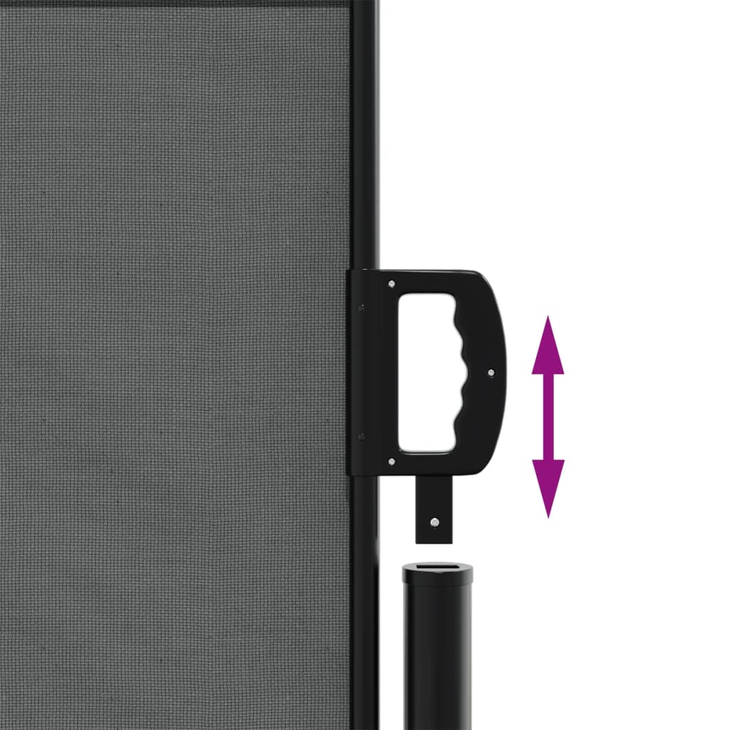 Utdragbar sidomarkis antracit 120x600 cm