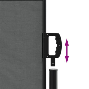 Utdragbar sidomarkis antracit 120x600 cm