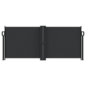 Infällbar sidomarkis svart 100x600 cm
