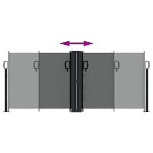 Infällbar sidomarkis antracit 100x600 cm