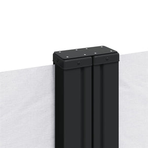 Infällbar sidomarkis vit 100x600 cm