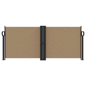 Infällbar sidomarkis taupe 100x600 cm