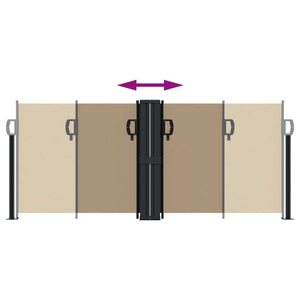 Infällbar sidomarkis taupe 100x600 cm