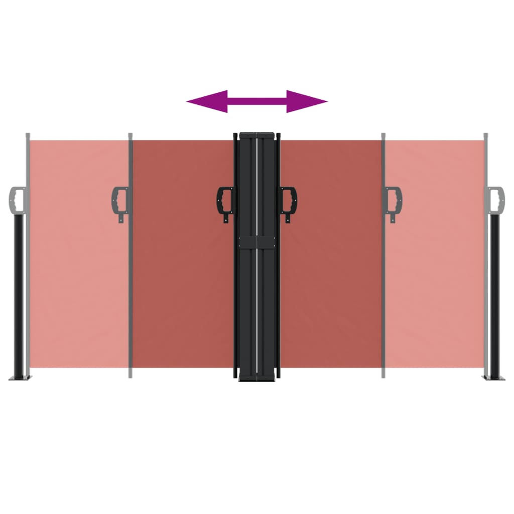 Infällbar sidomarkis terrakotta 120x600 cm