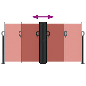 Infällbar sidomarkis terrakotta 120x600 cm
