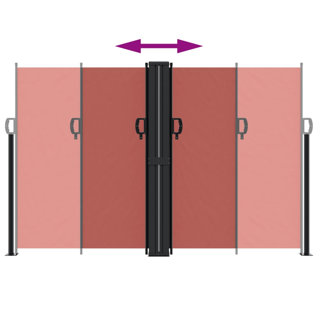 Infällbar sidomarkis terrakotta 160x600 cm