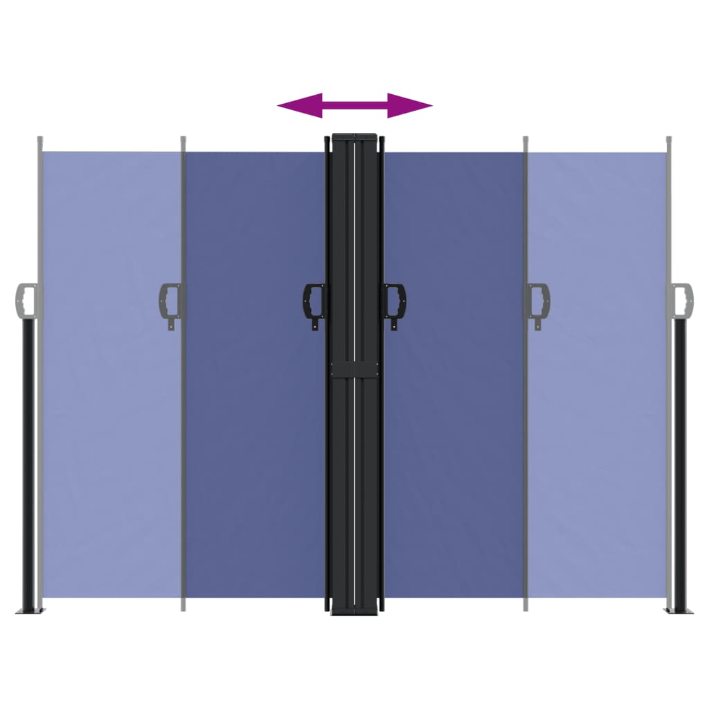 Infällbar sidomarkis 180x600 cm blå