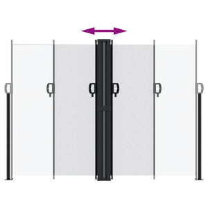 Infällbar sidomarkis vit 180x600 cm