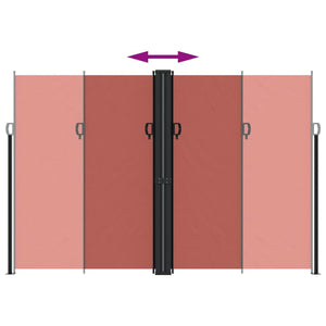 Infällbar sidomarkis terrakotta 220x600 cm