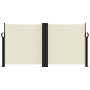 Infällbar sidomarkis gräddvit 120x1000 cm