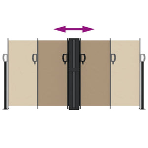 Infällbar sidomarkis taupe 120x1200 cm