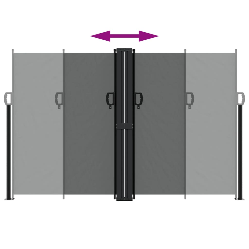 Infällbar sidomarkis antracit 160x1200 cm