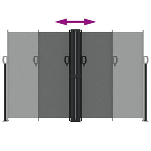 Infällbar sidomarkis antracit 160x1200 cm
