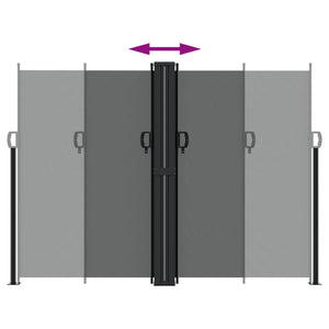 Infällbar sidomarkis antracit 180x1200 cm