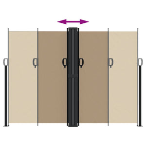 Infällbar sidomarkis taupe 180x1200 cm